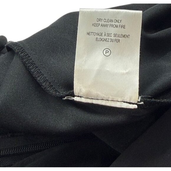 Samuel Dong Pleated Wide Leg Palazzo Pants Black Sheer Lined Evening Fun Size S - Picture 12 of 13